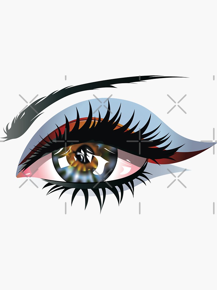 Colorful Male Eyes Sticker for Sale by AnnArtshock