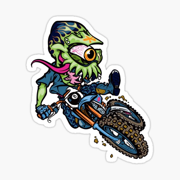 Car & Motorbike Stickers - De Motocross Em Desenho - Free