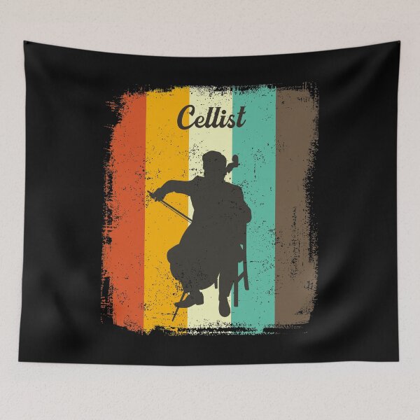 Item preview, Cellist Retro 70s Vintage Playing Cello Gift designed and sold by cgocgy.