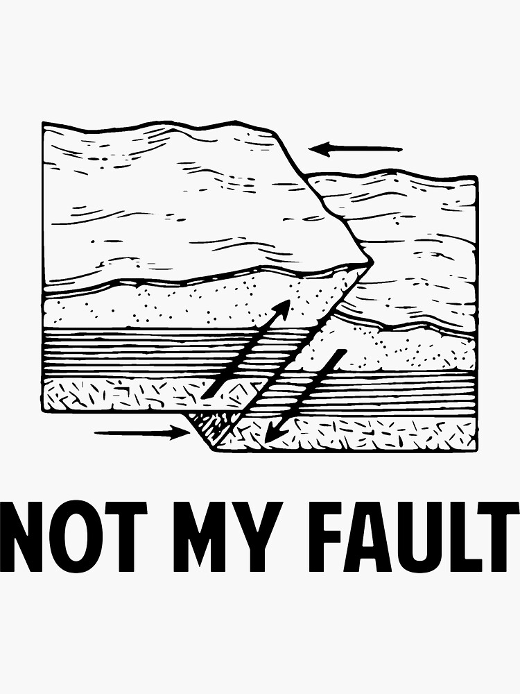 It s your own fault. Геология Стикеры. Geology надпись. Not my Fault. Карточки find the Fault.