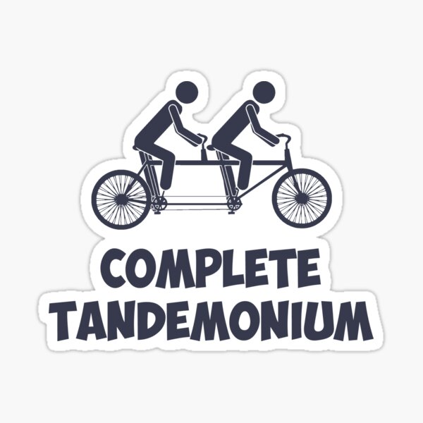 Pegatina for Sale con la obra «Bicicleta tándem» de Adam Tanderys
