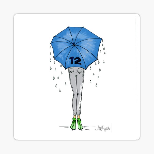 12th Man Umbrella Sticker