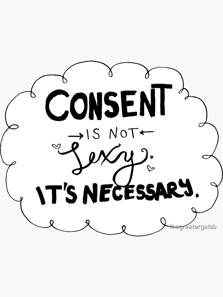 "Only "yes" means "yes."" Sticker by thegreatergatsb Redbubble