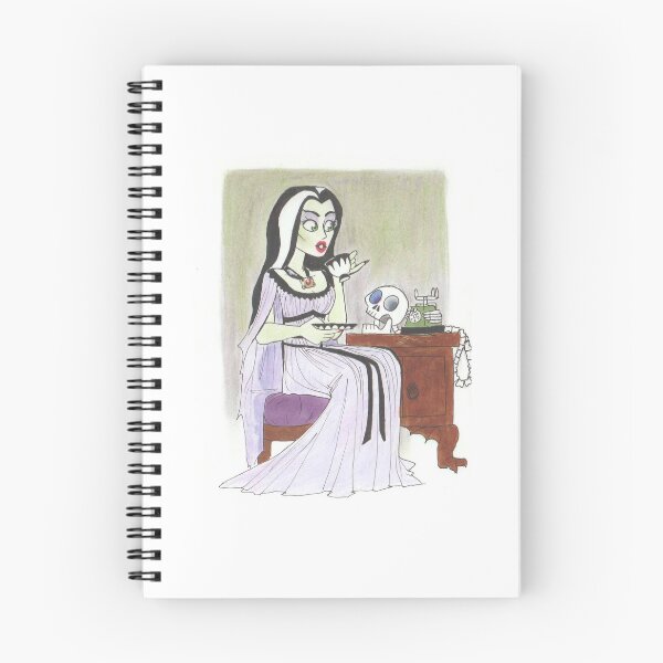 Aperçu de l'œuvre Lily Munster buvant du dessin animé créée et vendue par dangleberry.