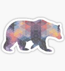 Pegatina Oso geométrico