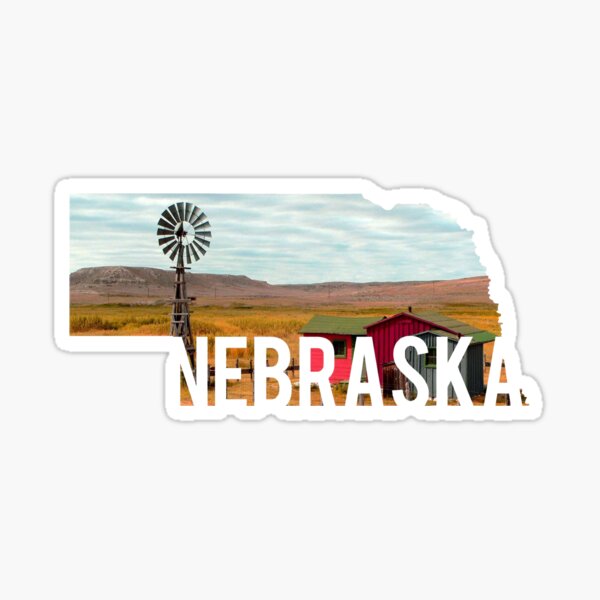 Nebraska Windmill Sticker