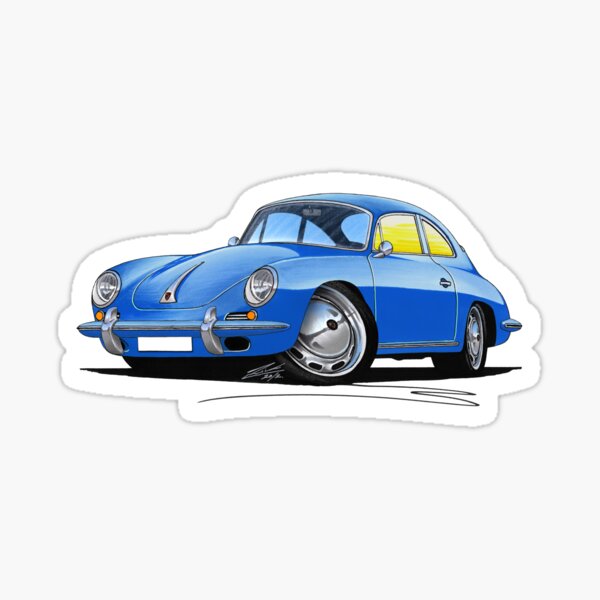 Porsche 356 C Blue Sticker