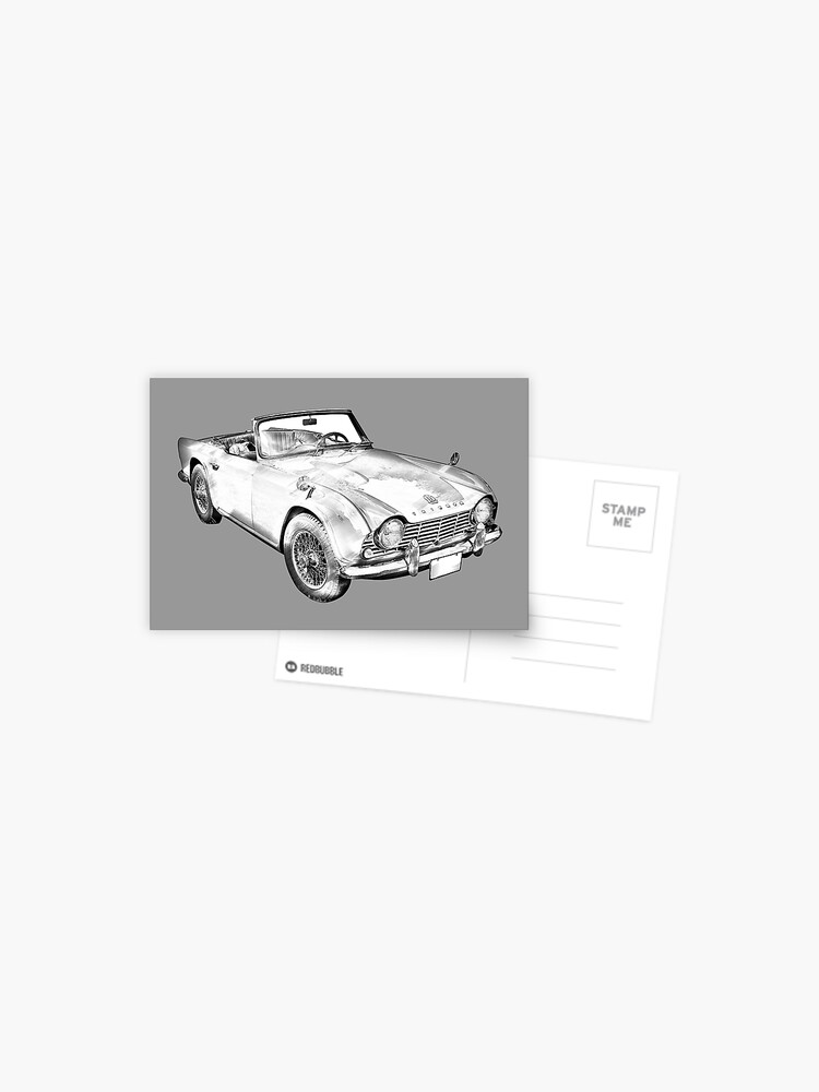 Illustration Of Triumph Tr4 Sports Car