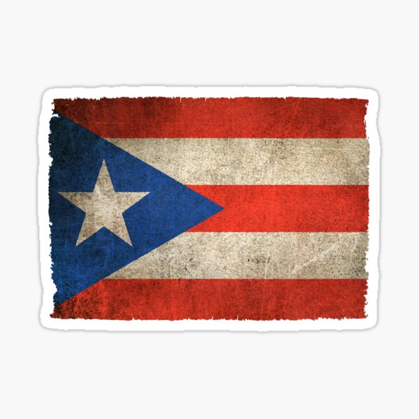 Old And Worn Distressed Vintage Flag Of Puerto Rico Sticker By Jeffbartels Redbubble