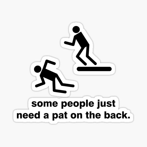 pat-on-the-back-sticker-by-davidayala-redbubble