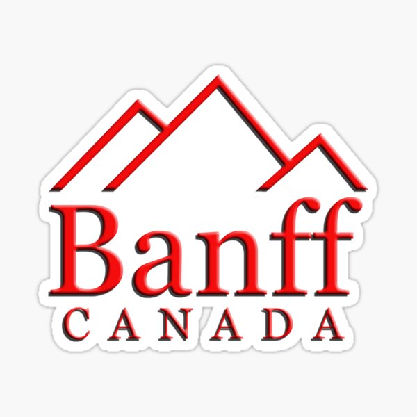 "Banff Alberta Canada Logo" Sticker for Sale by leksele Redbubble