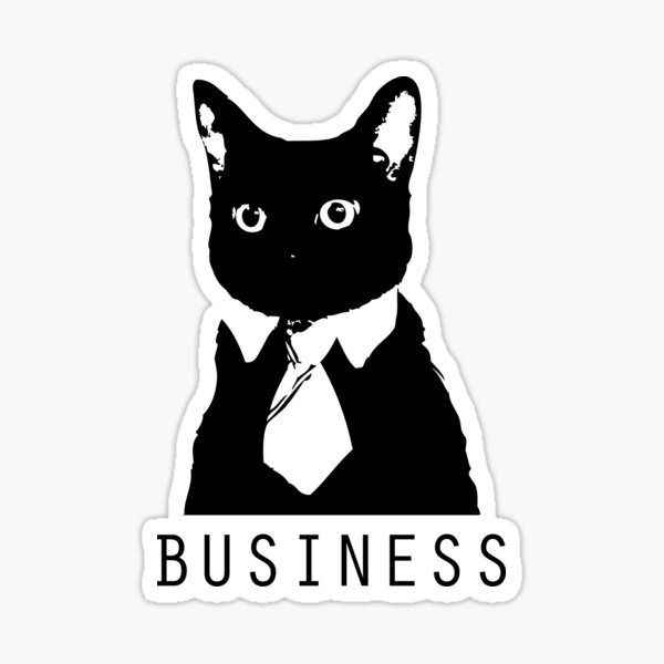 Pegatinas Meme Gato De Negocios Redbubble
