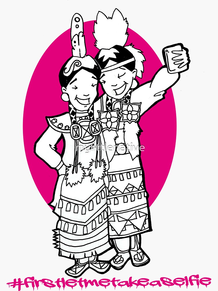 "#firstletmetakeaselfie Jingle dress dancer" Sticker by mylittlenative