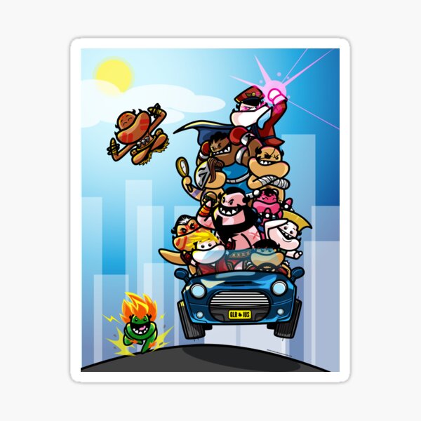 Last Day of Summer Street Fighter Poster Sticker