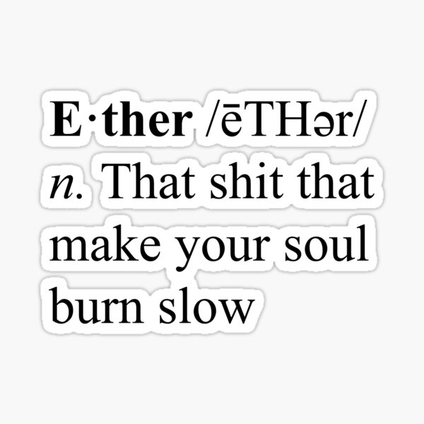 Ether Définition Sticker