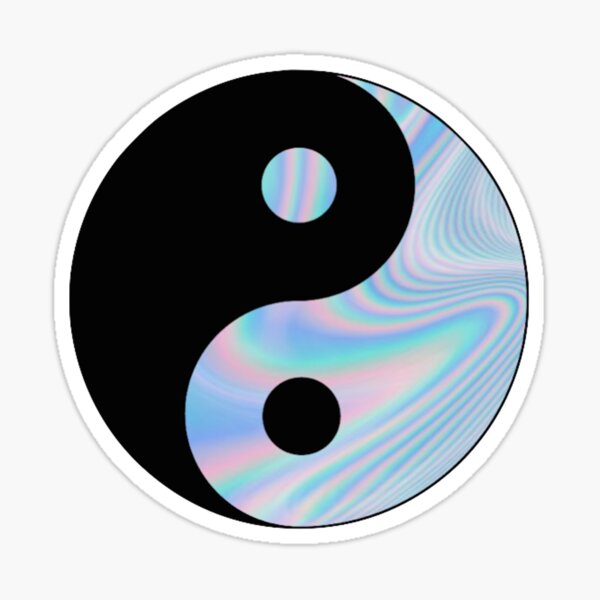 Holographic Yin Yang Sticker