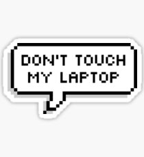Pegatina No toques mi computadora portátil