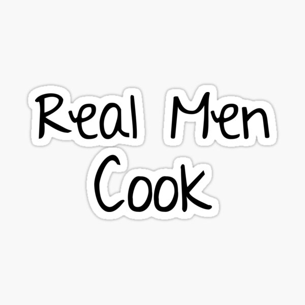 Real Men Cooking, Cook Hobby Chef Food Gift Ideas Classic Round Sticker