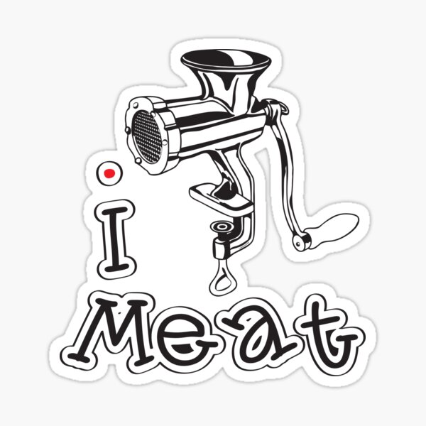 I LOVE MEAT (NON-VEGETARIAN) T-shirt Sticker