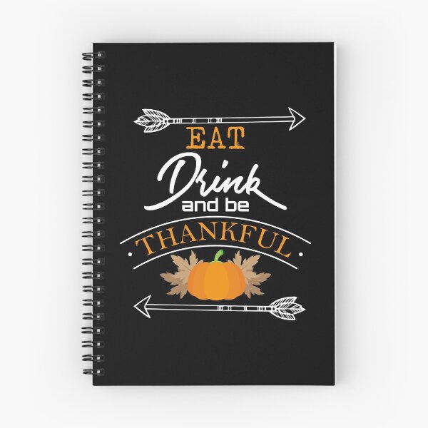 Item preview, Eat Drink and Be Thankful Thanksgiving Fall designed and sold by BUBLTEES.