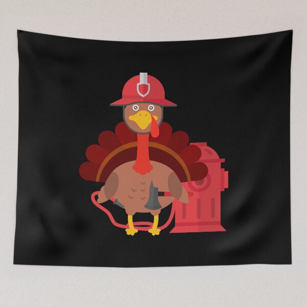 Item preview, Thanksgiving Firefighter Turkey Funny Holiday designed and sold by BUBLTEES.