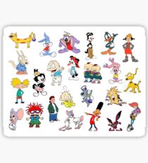 Pegatina Personajes de dibujos animados de los 90