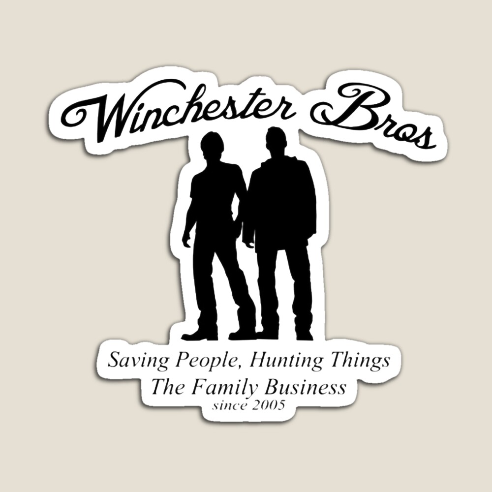 Supernatural - The Family Business Sticker for Sale by sittingdowntype