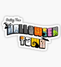 Halloween Town Postcard Sticker