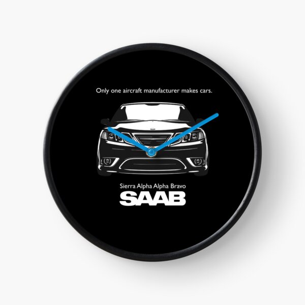 SAAB - Sierra Alpha Alpha Bravo en noir Horloge