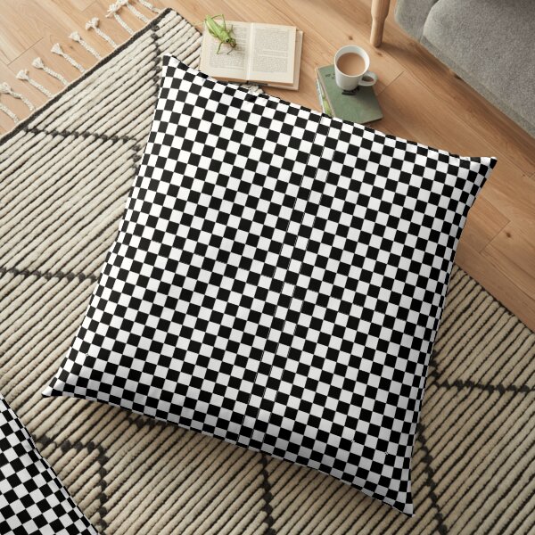 Box painted in a checkerboard Floor Pillow