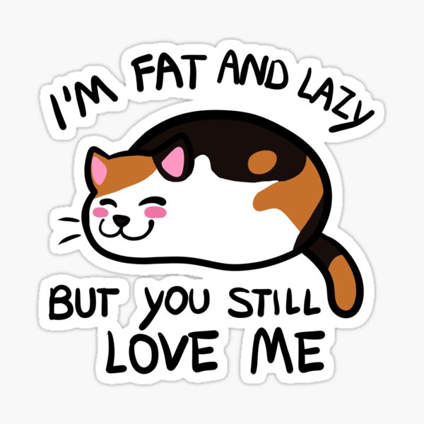Portrait Just Rest Sticker Details about   Cat Not Lazy 