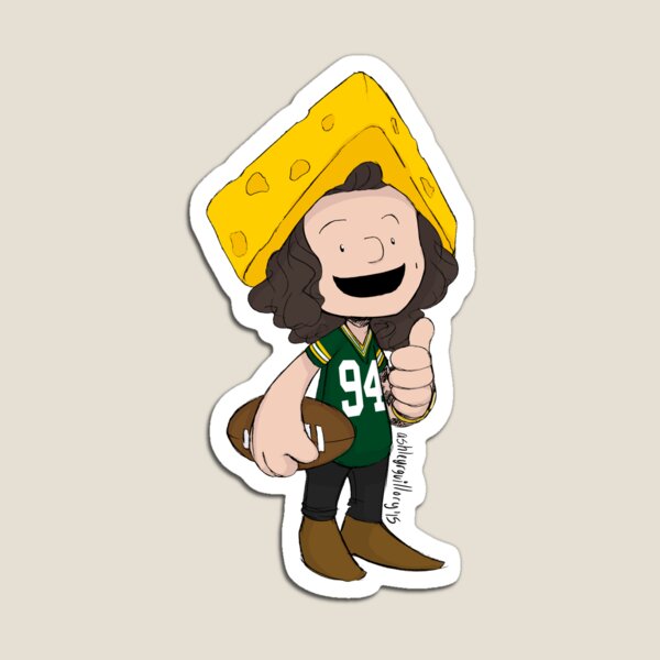 Green Bay Packers Cheesehead Design Magnet for Sale by Stayfrostybro