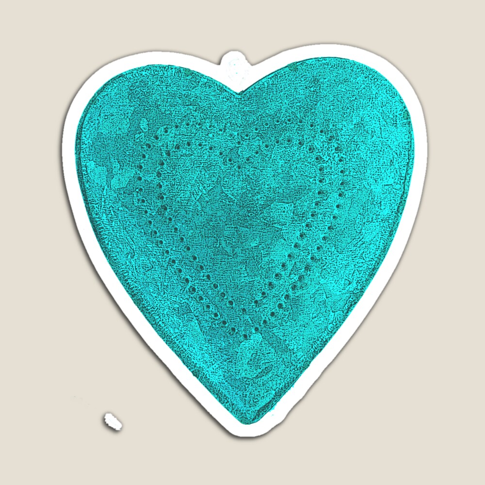 cyber blue heart y2k pinterest sticker gorpcore Sticker for Sale