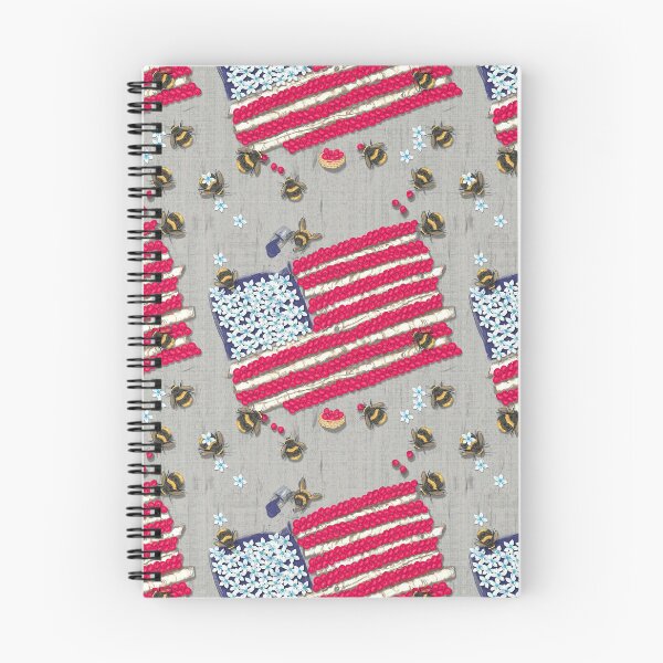 Item preview, American Flag 4th July Patriotic Bees//Grey//Kim Marshall designed and sold by KimMarshall.
