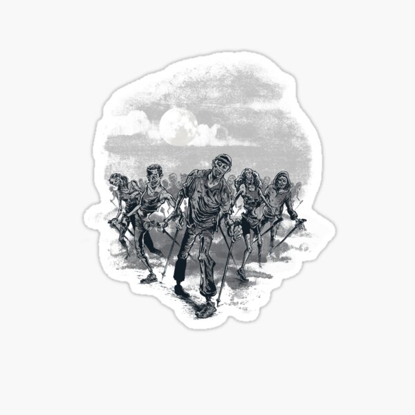 the nordic walking dead Sticker