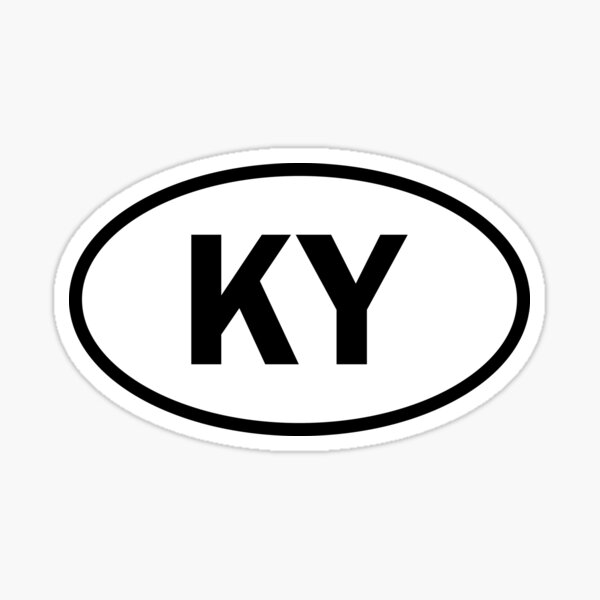 Kentucky - KY - oval sticker and more Sticker