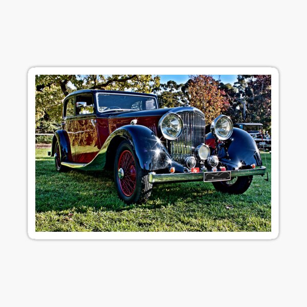 Red and Black Vintage Bentley Sticker