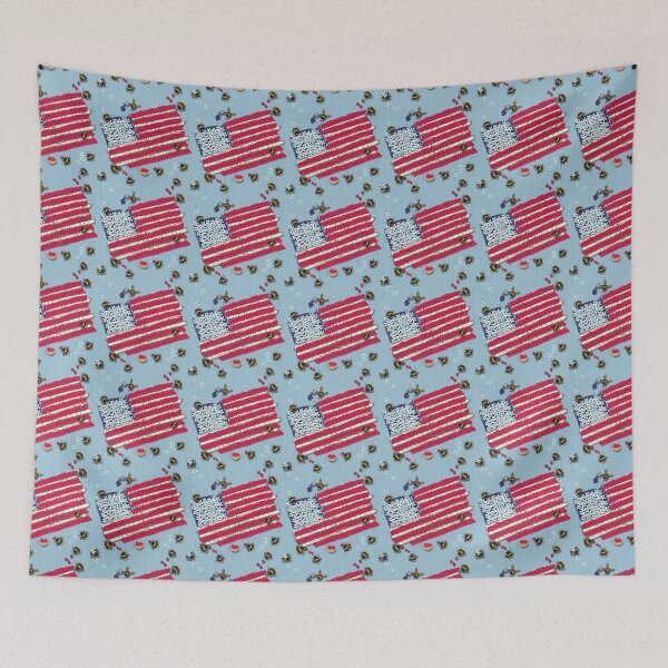 Item preview, Copy of American Flag 4th July Patriotic Bees//Blue//Kim Marshall designed and sold by KimMarshall.
