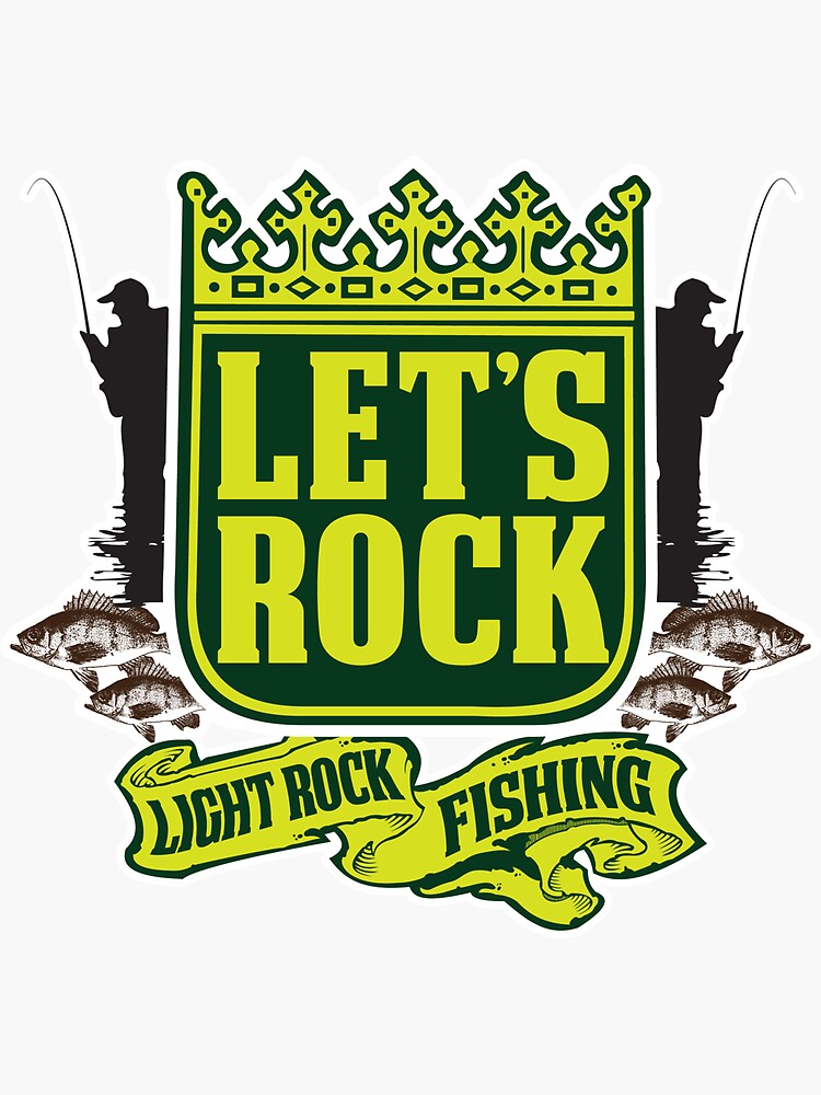 Light Rock Fishing Sticker for Sale by GKdesign
