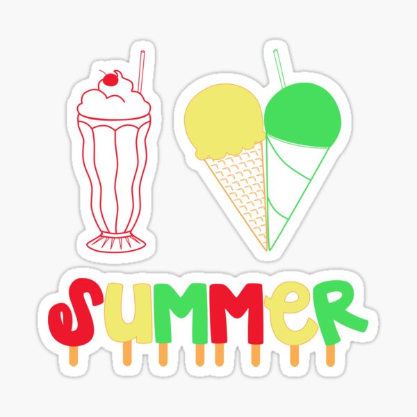 I Heart Summer Sticker