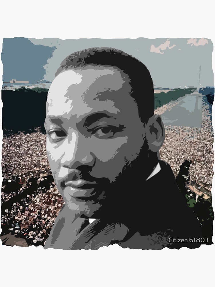 &ldquo;Martin Luther King Jr.&rdquo; Sticker by BenSimpson | Redbubble