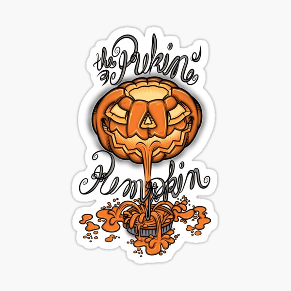 the pukin' pumpkin Pegatina