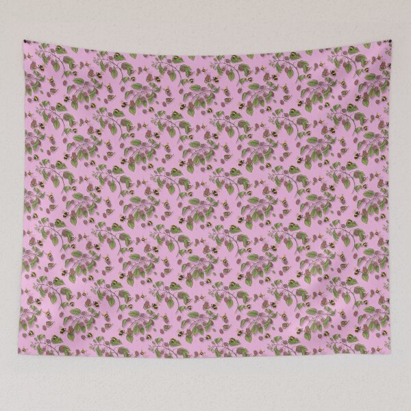 Item preview,  Bees Blackberry Harvest on Sherbet PInk//Widdle Bitty Bees// Kim Marshall designed and sold by KimMarshall.