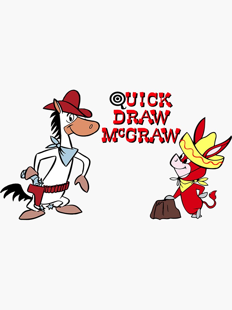 "Quick Draw Mcgraw" Sticker for Sale by aberg86 Redbubble