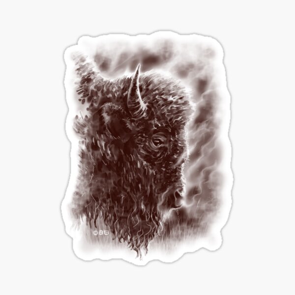 Morning Bison Sticker