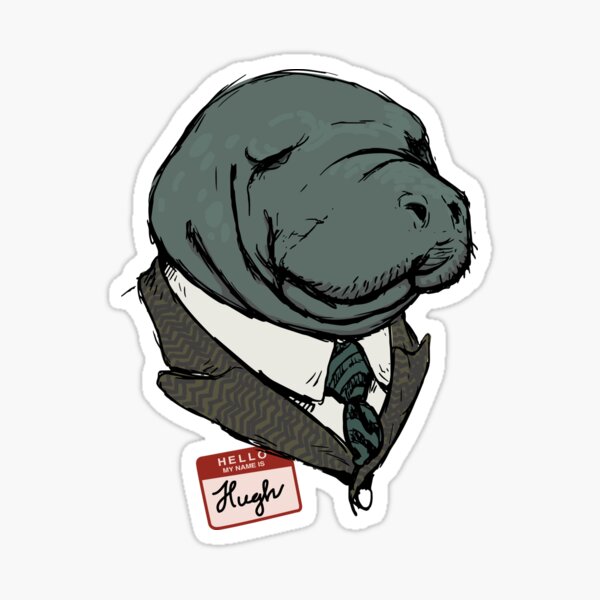 Hugh Manatee Sticker
