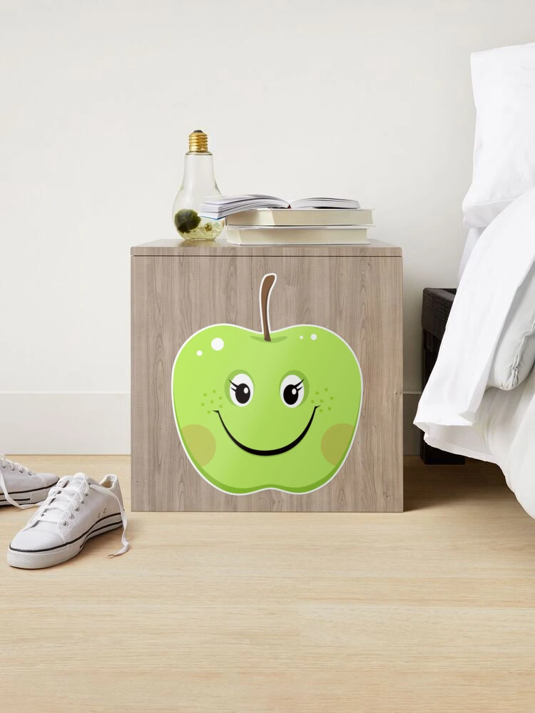 Green apple cartoon character