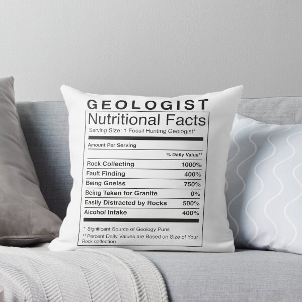 Artikel-Vorschau von Geologe Nährwertangaben | Lustiger Geologie-Spaß, designt und verkauft von MadPanda.