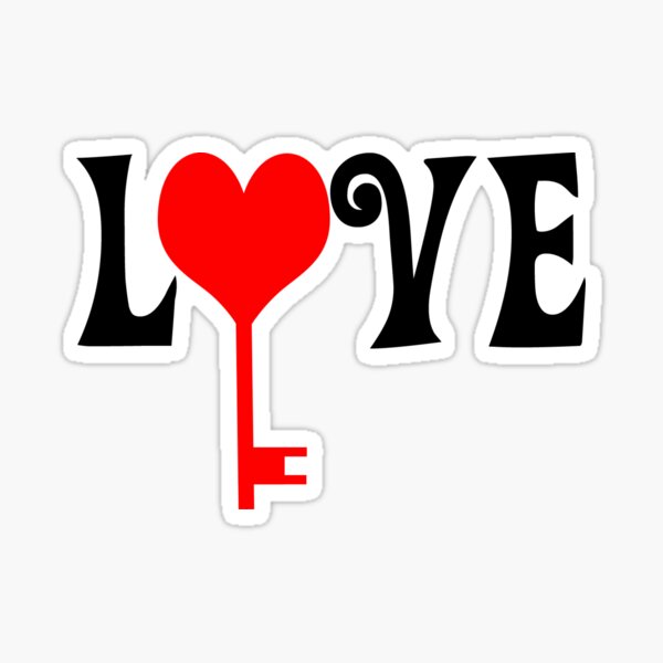 "Love is the Key" Sticker for Sale by TwinPowerTammy | Redbubble