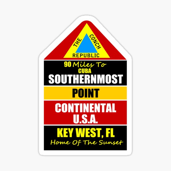Key West Conch Republic Sticker